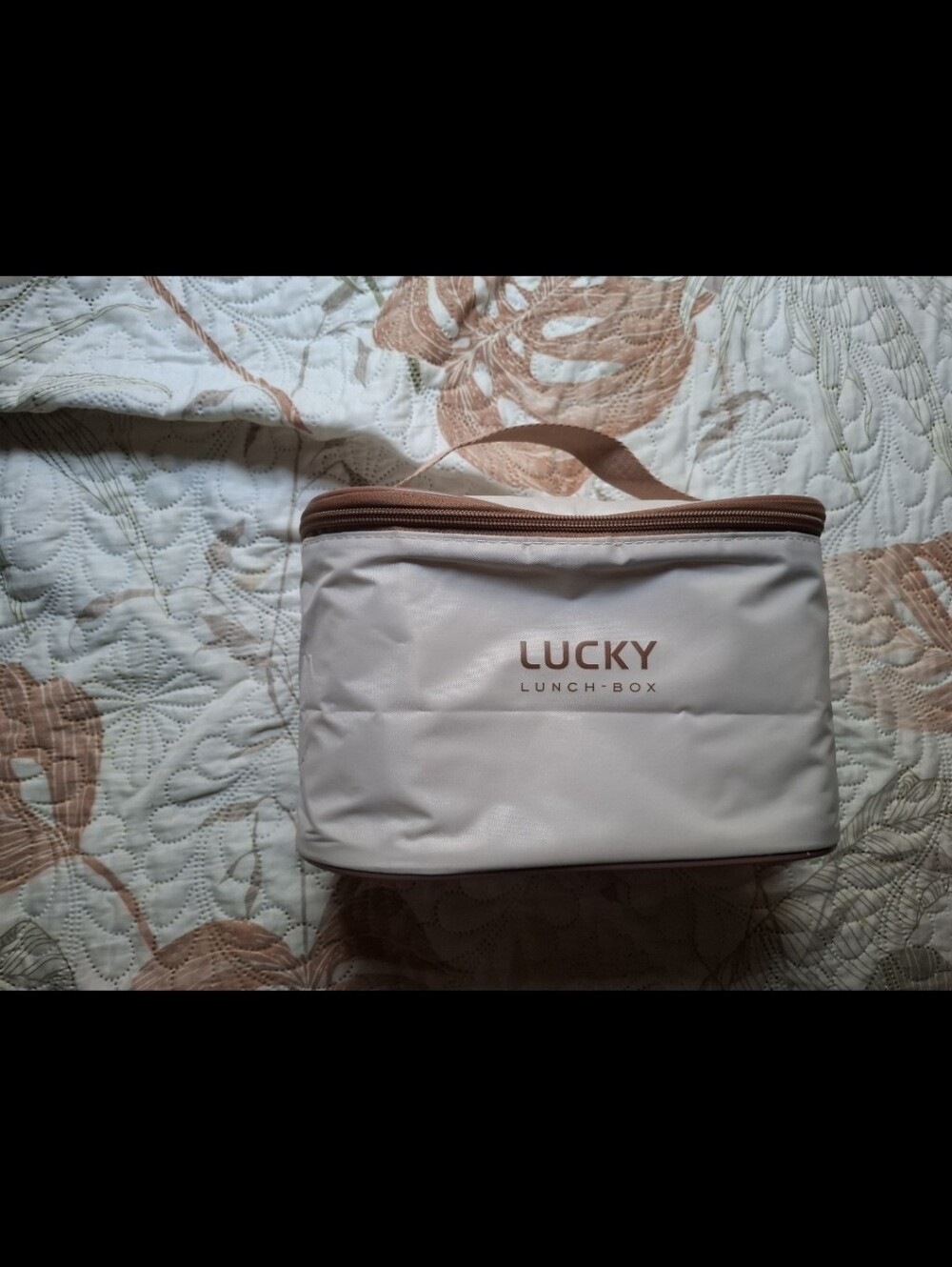 Lucky Brand Beige and Brown Lunch Box Organizer